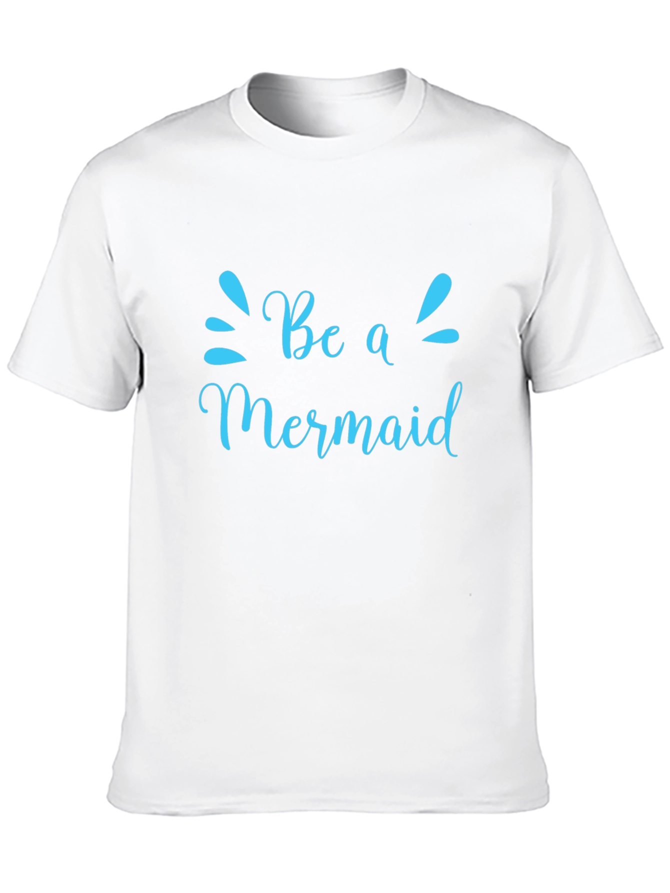 Be a Mermaid Graphic Tee - Black Cotton T-Shirt