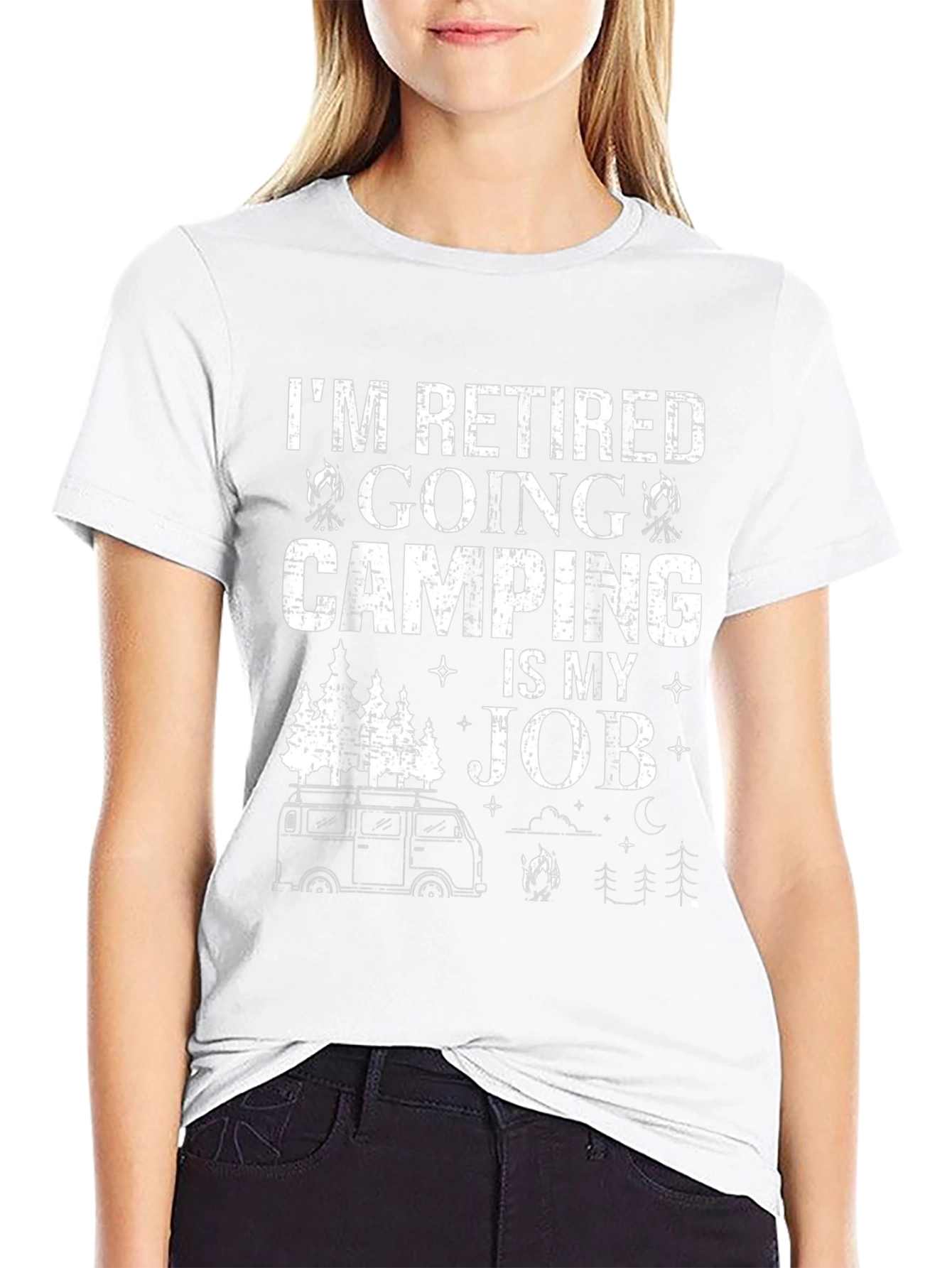 Retired Camping is My Job Graphic T-Shirt