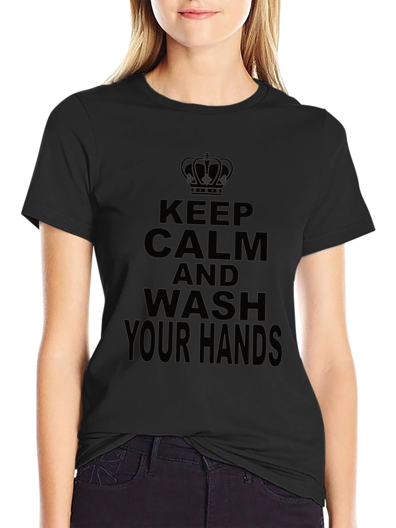 Keep Calm Wash Hands Novelty T-Shirt