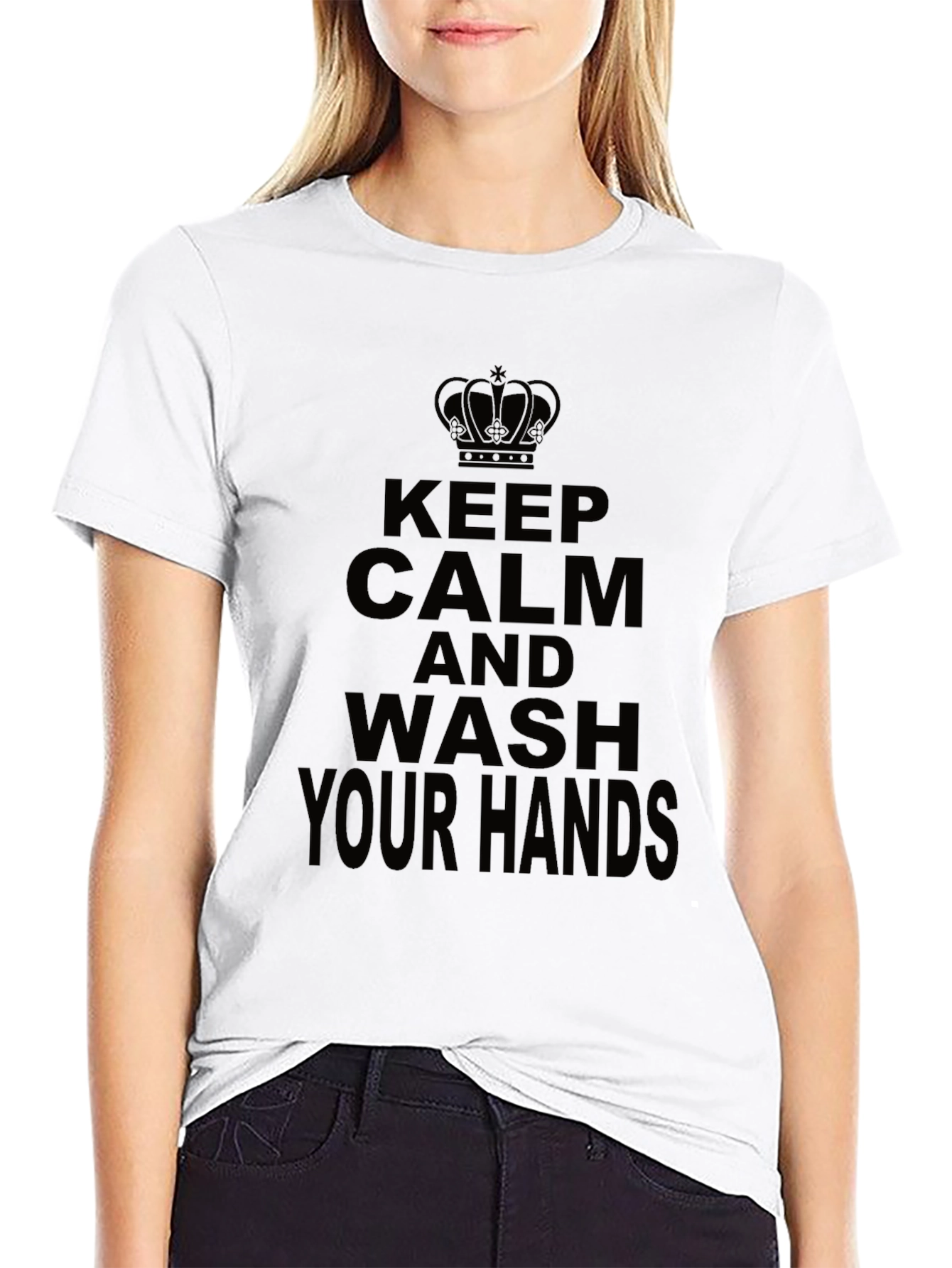 Keep Calm Wash Hands Novelty T-Shirt