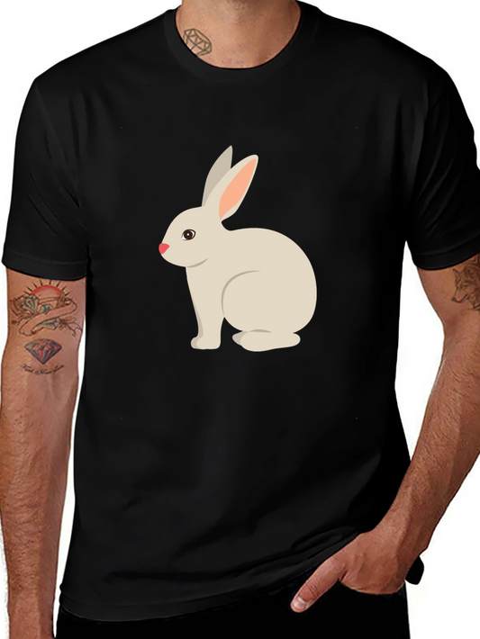 Cute Bunny Graphic Tee - Black T-Shirt