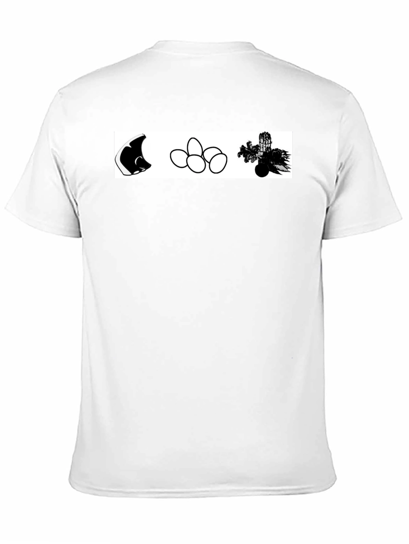 Mens Black T-shirt with Unique Graphic