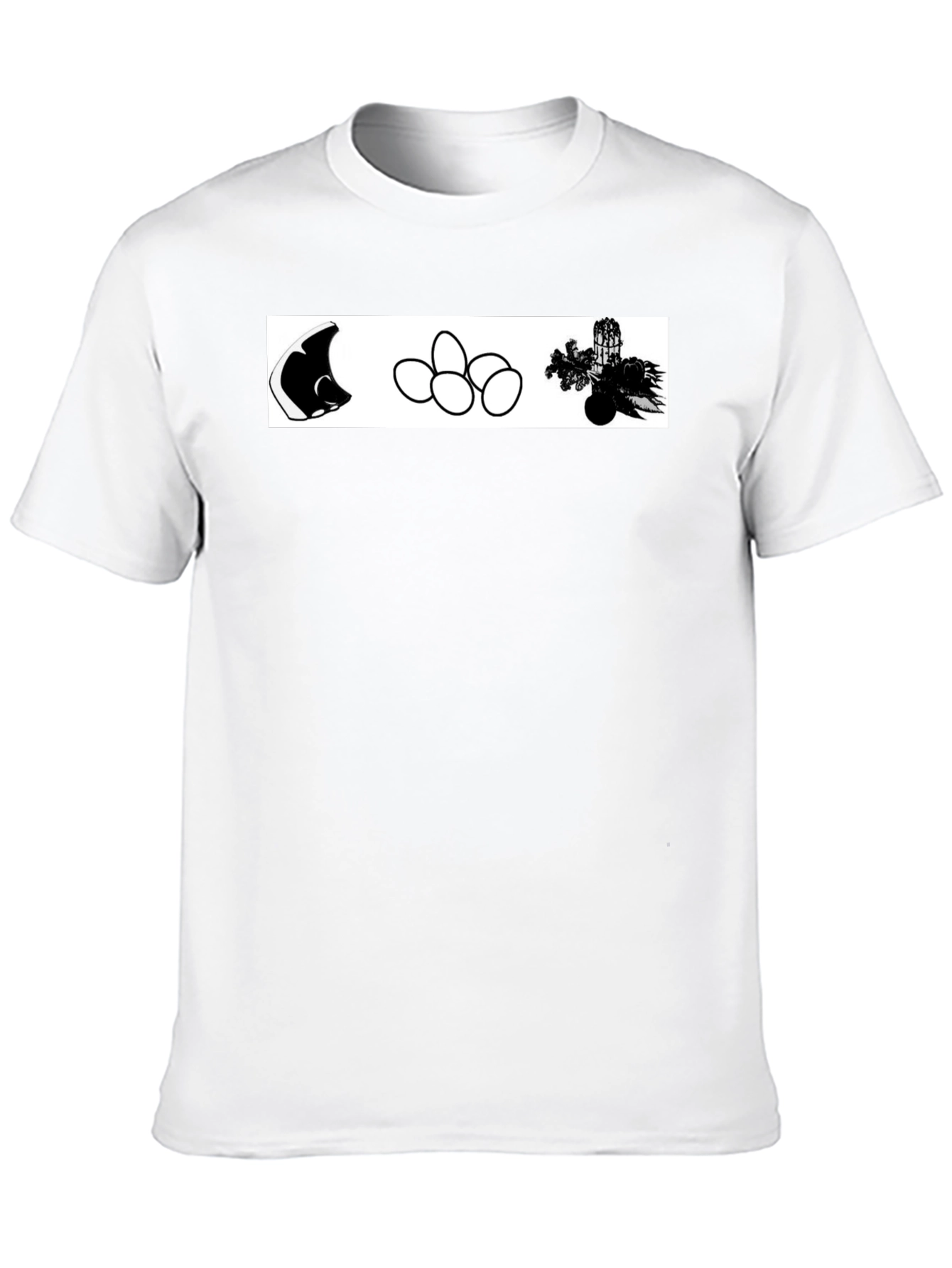Mens Black T-shirt with Unique Graphic