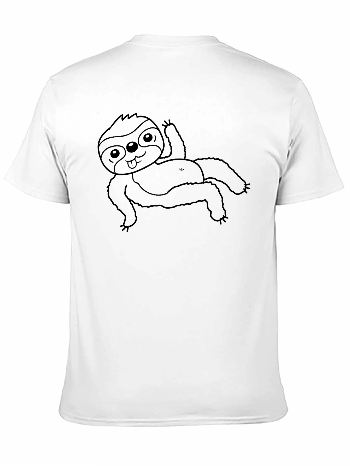 Cute Sloth Graphic T-Shirt - Casual Black Tee