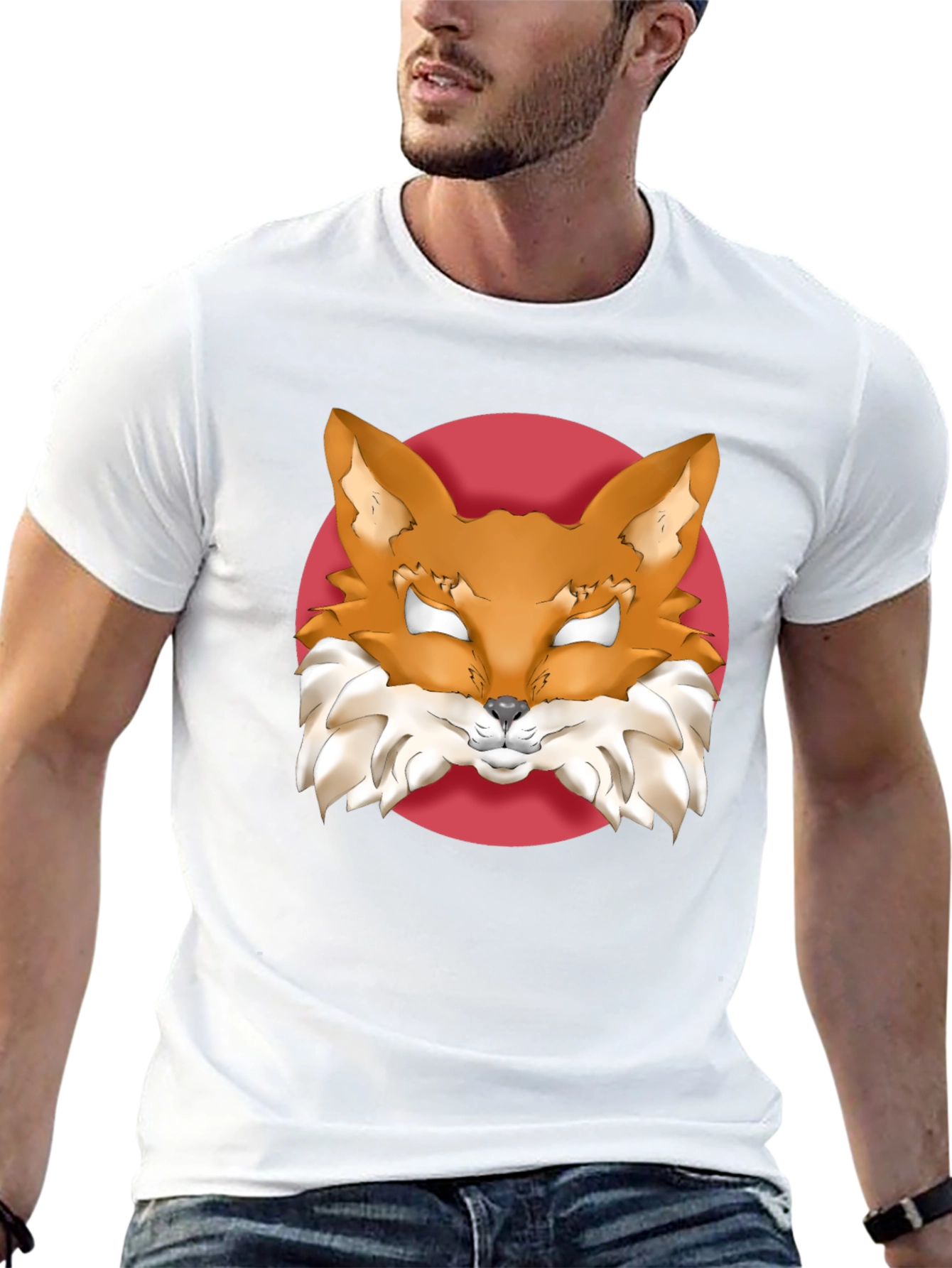 Fox Graphic Tee - Stylish Animal Print T-Shirt