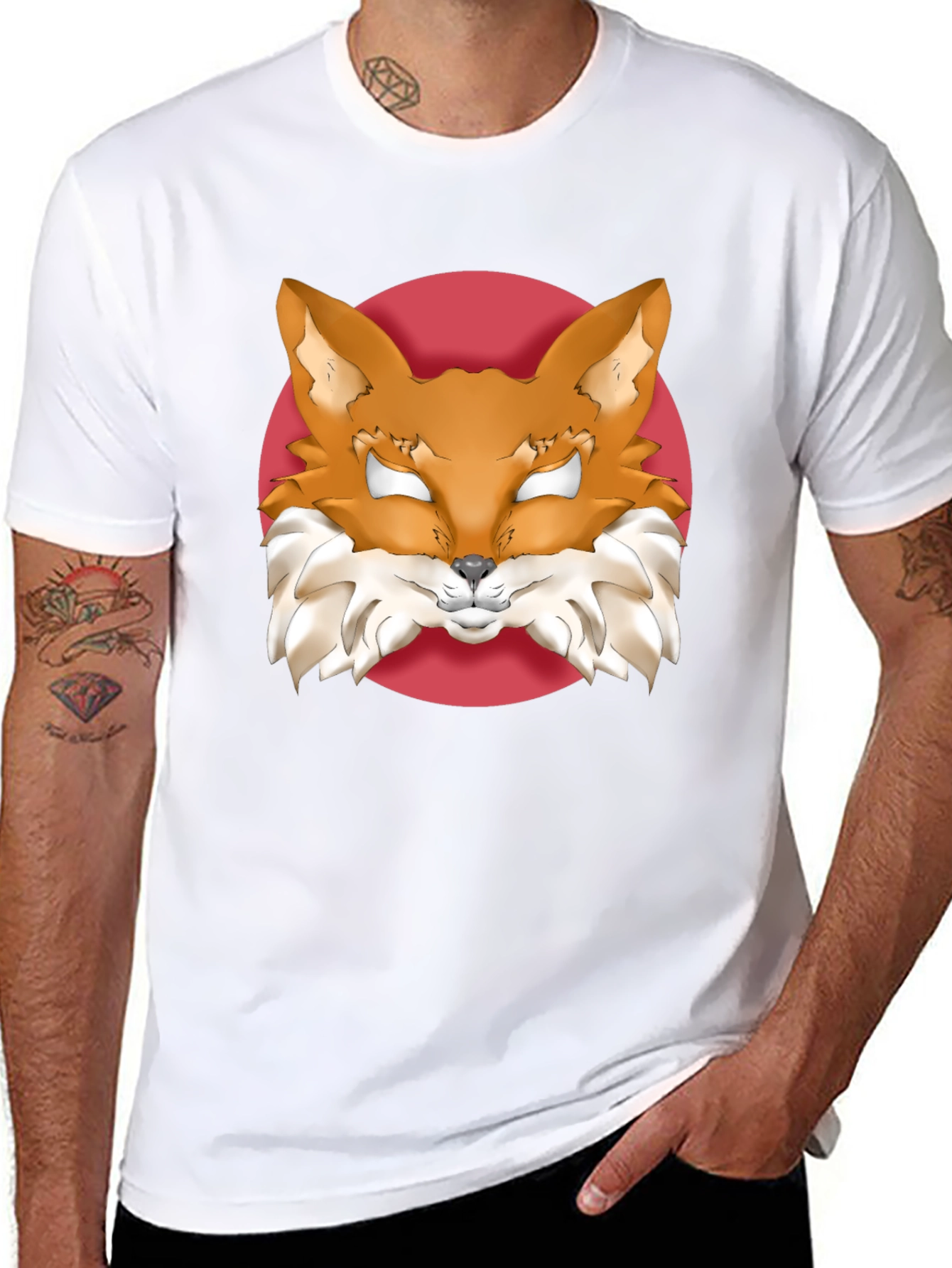 Fox Graphic Tee - Stylish Animal Print T-Shirt