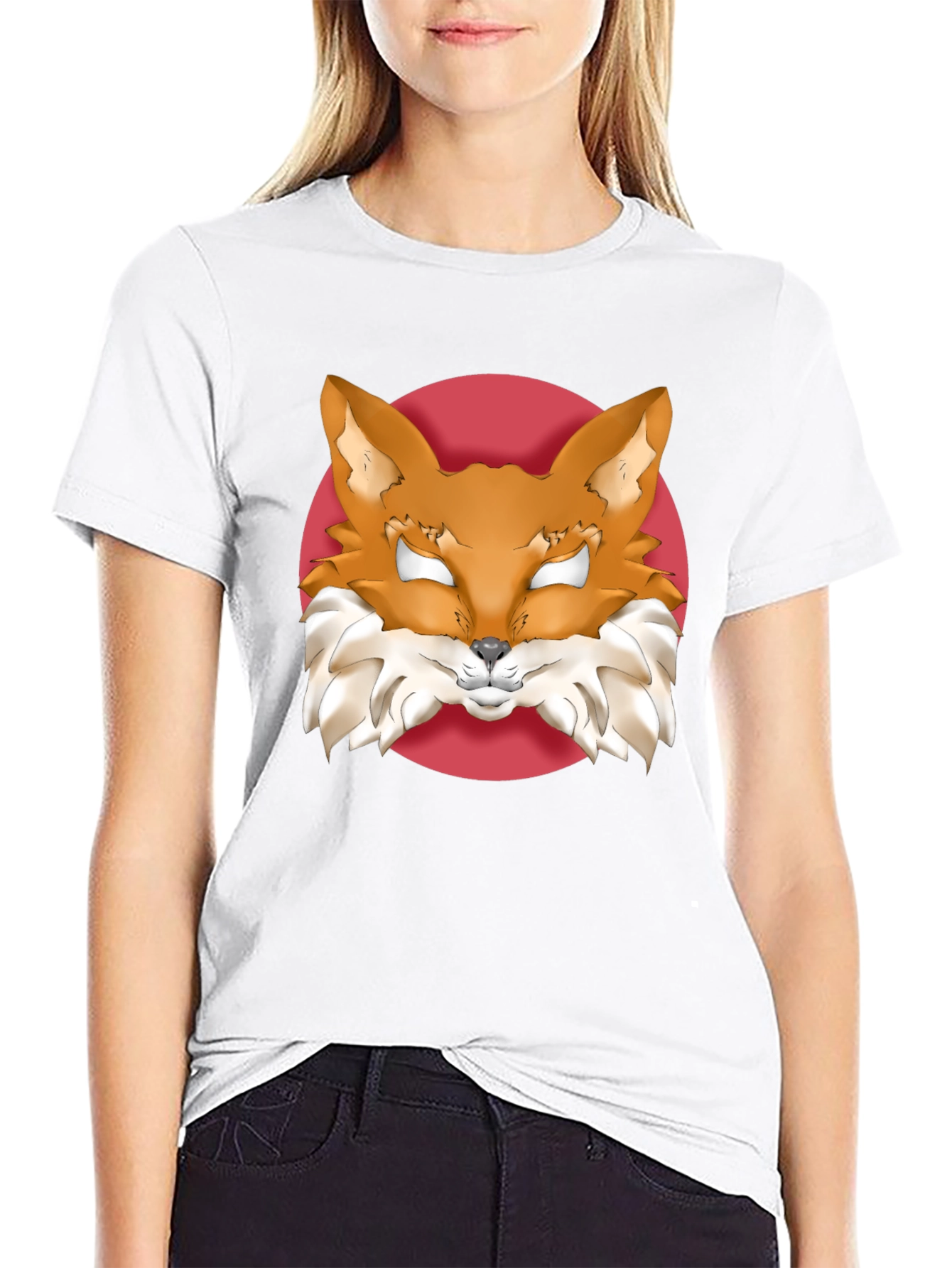 Fox Graphic Tee - Stylish Animal Print T-Shirt