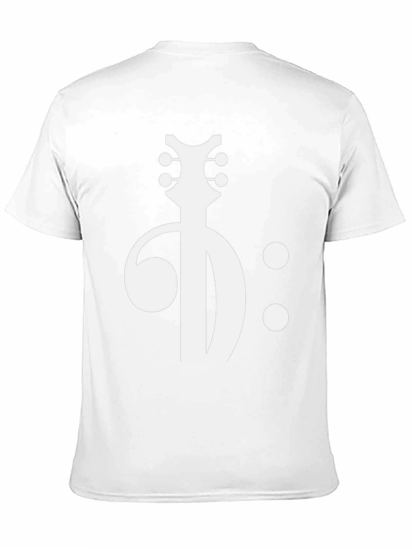 Musical Guitar Clef Graphic Tee - Black Cotton T-Shirt