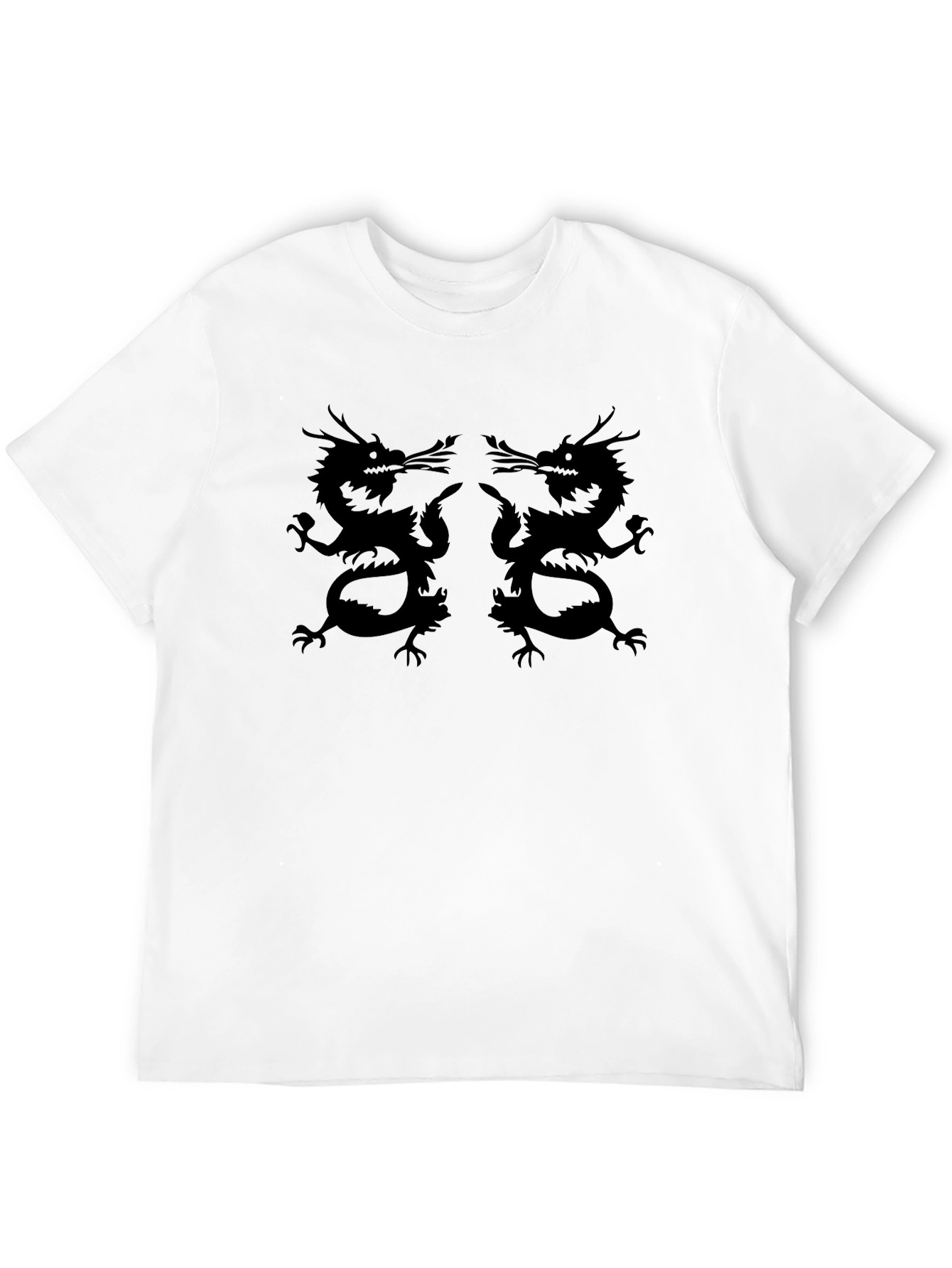 Dragon Graphic Print Tee - Black