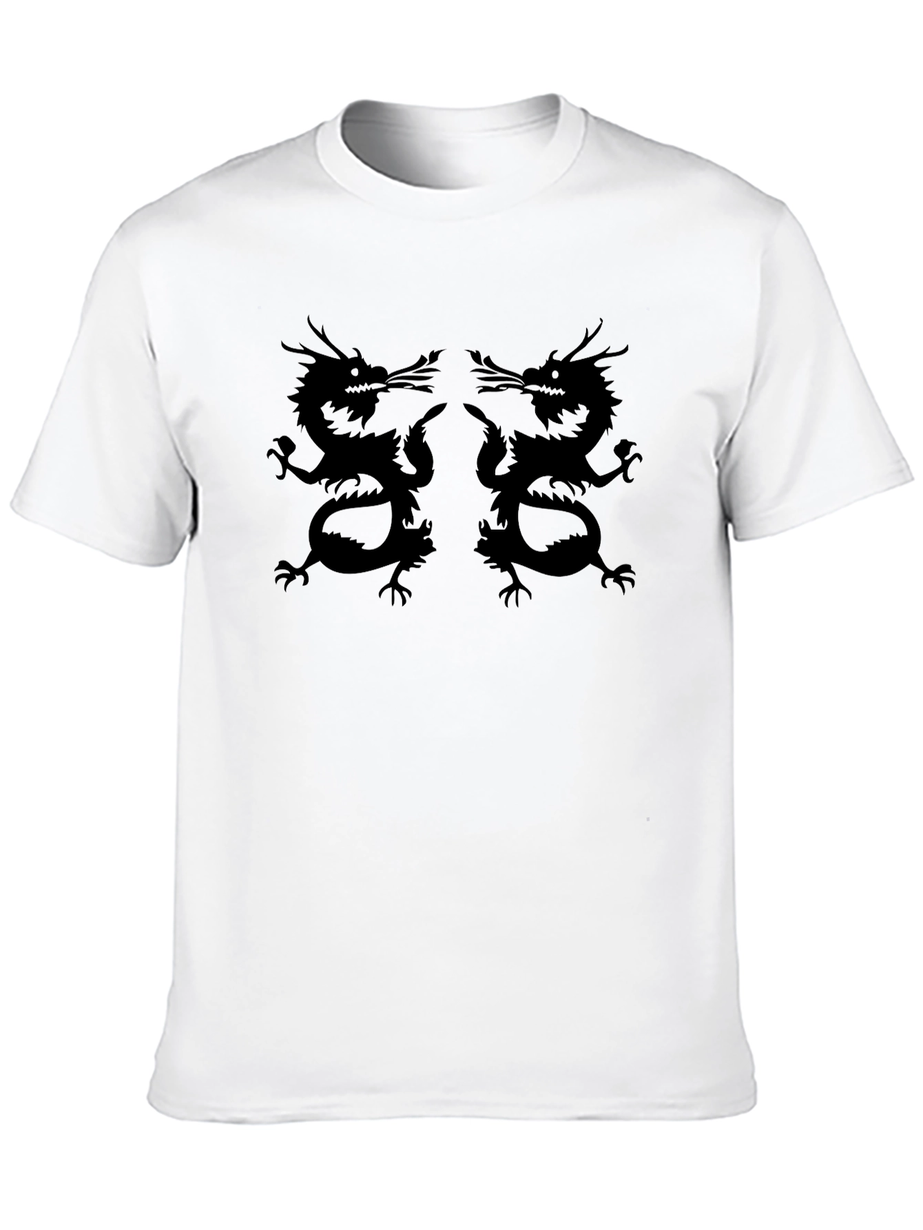 Dragon Graphic Print Tee - Black