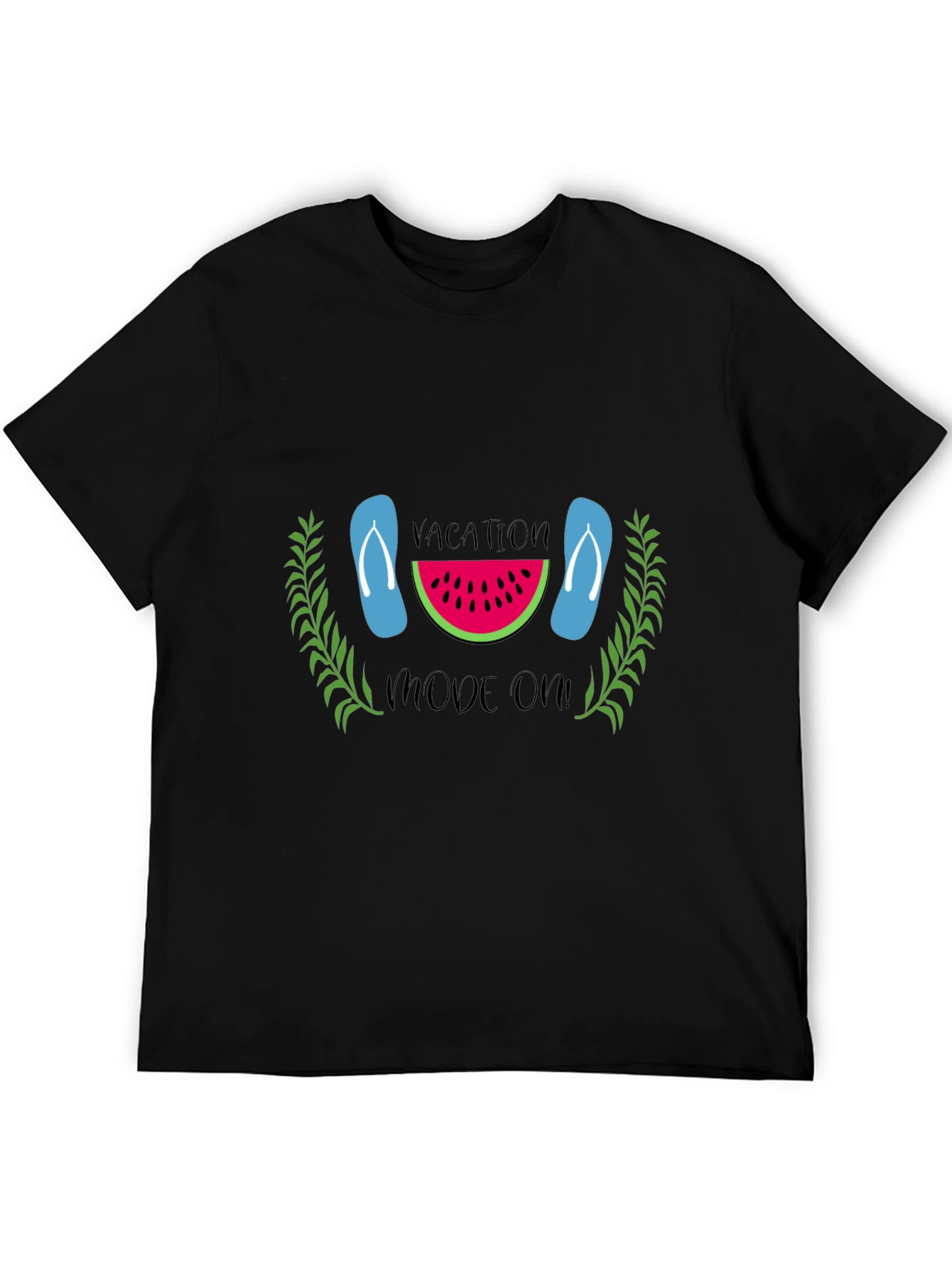 Vacation Mode On Black T-Shirt