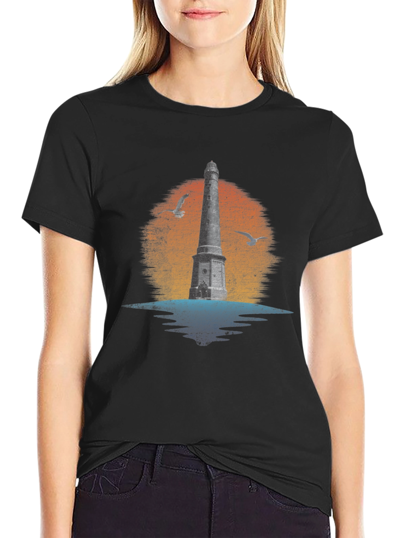 Lighthouse Graphic Tee - Coastal Design