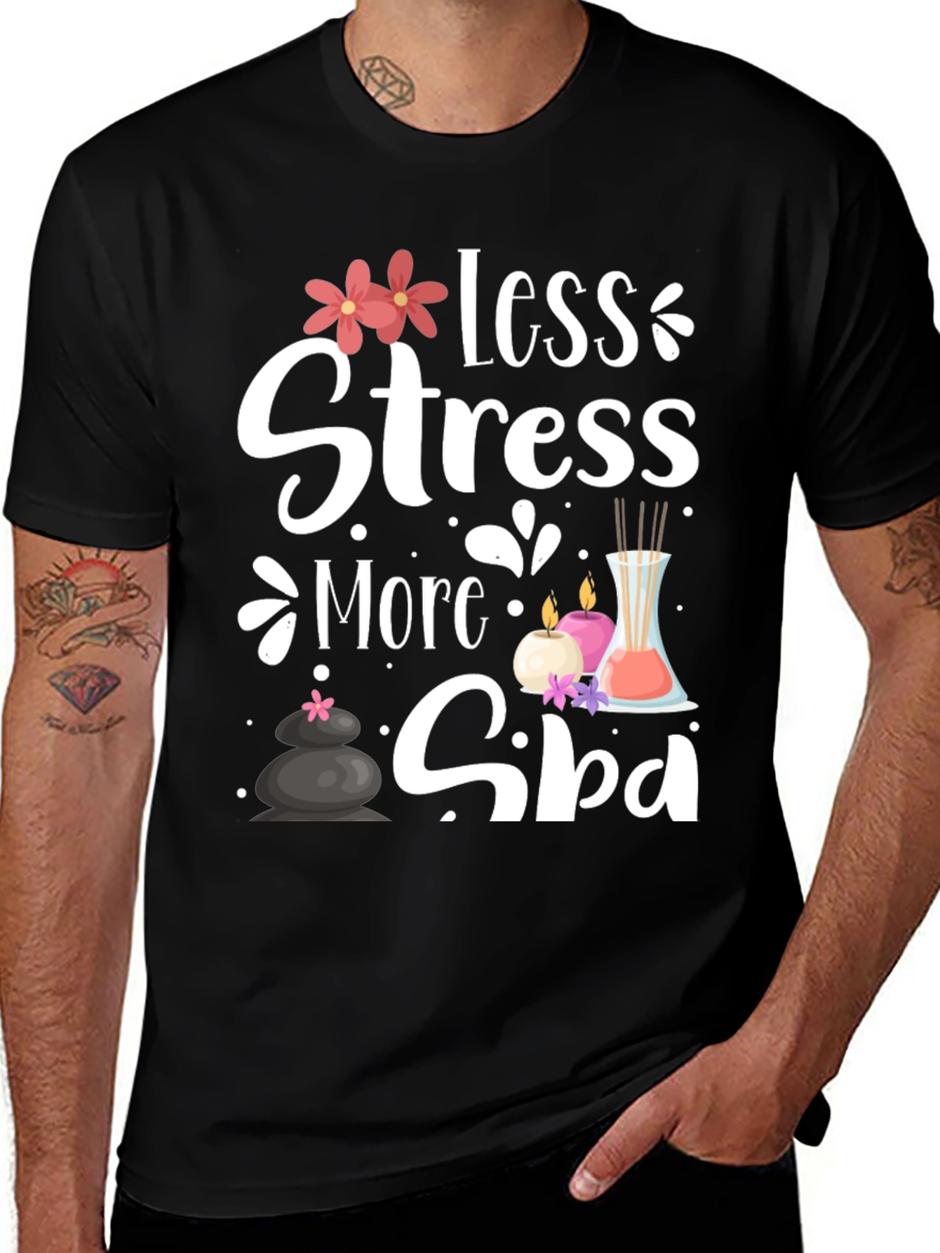 Relaxation Spa T-Shirt: Less Stress More Spa!
