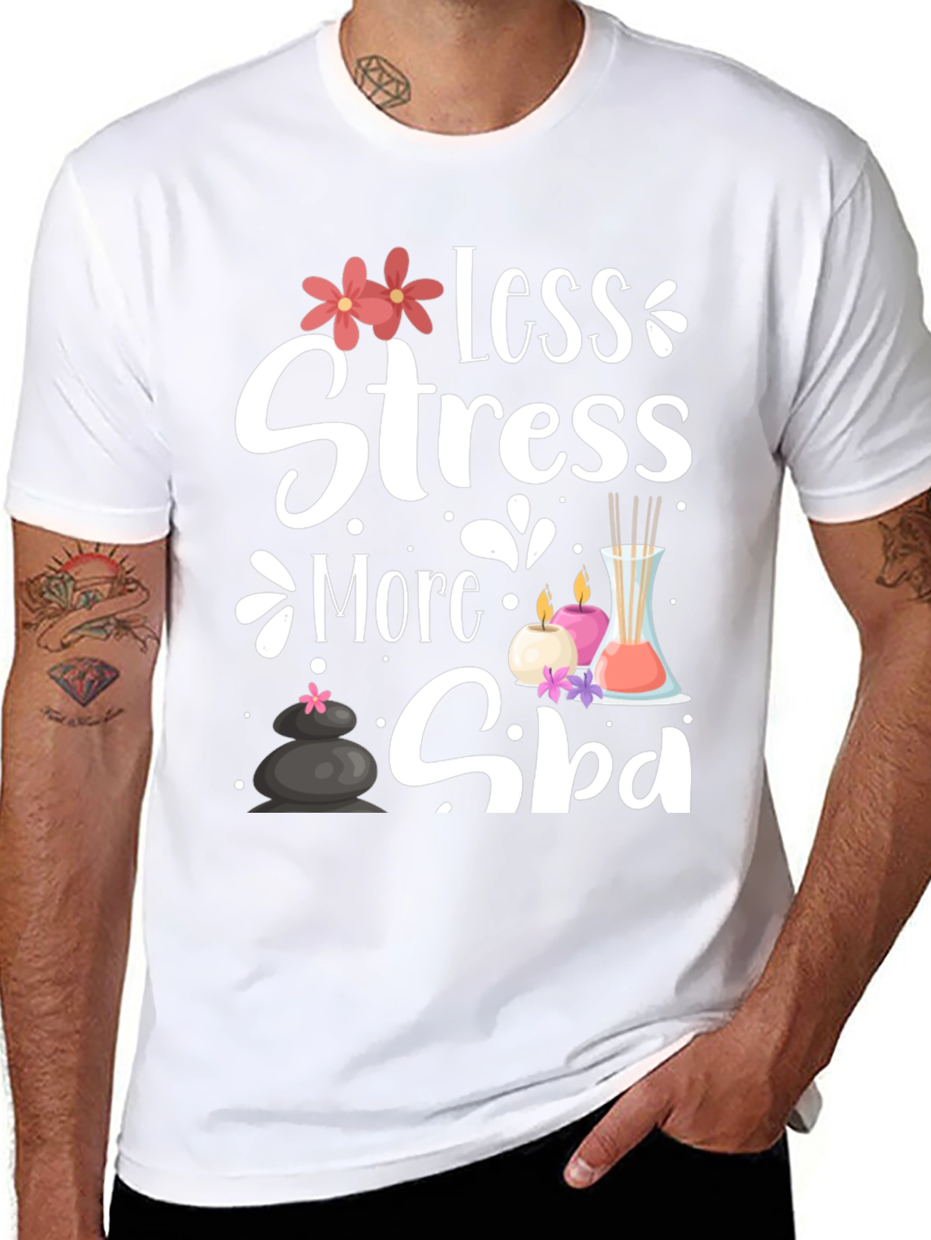 Relaxation Spa T-Shirt: Less Stress More Spa!