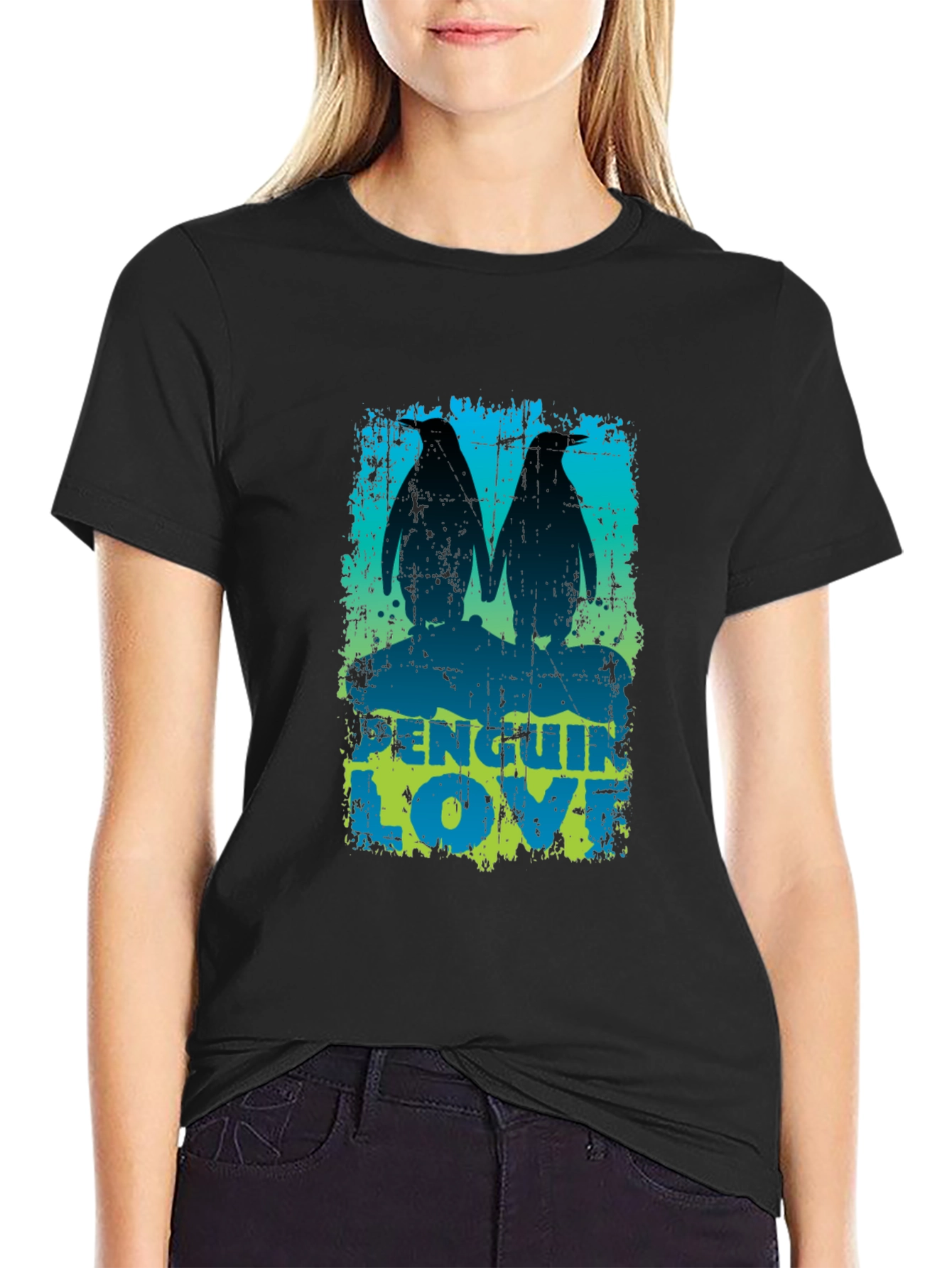 Penguin Love Graphic Tee - Cute Couple Design