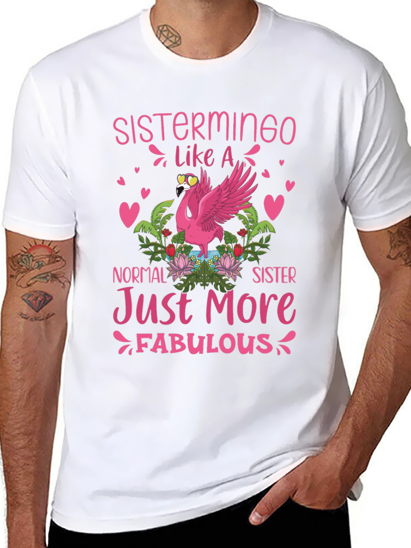 Sistermingo T-Shirt: Fabulous Flamingo Tee