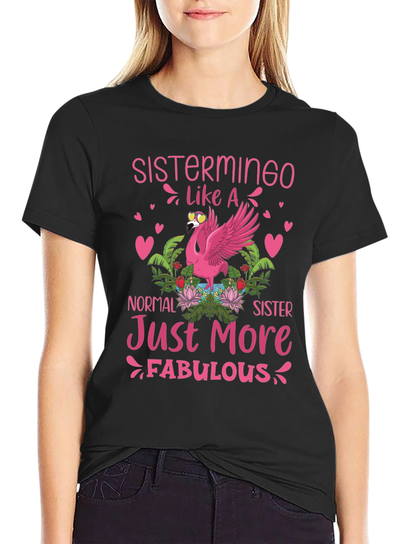 Sistermingo T-Shirt: Fabulous Flamingo Tee
