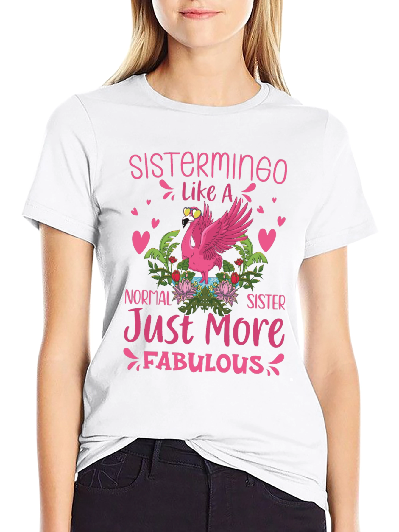 Sistermingo T-Shirt: Fabulous Flamingo Tee