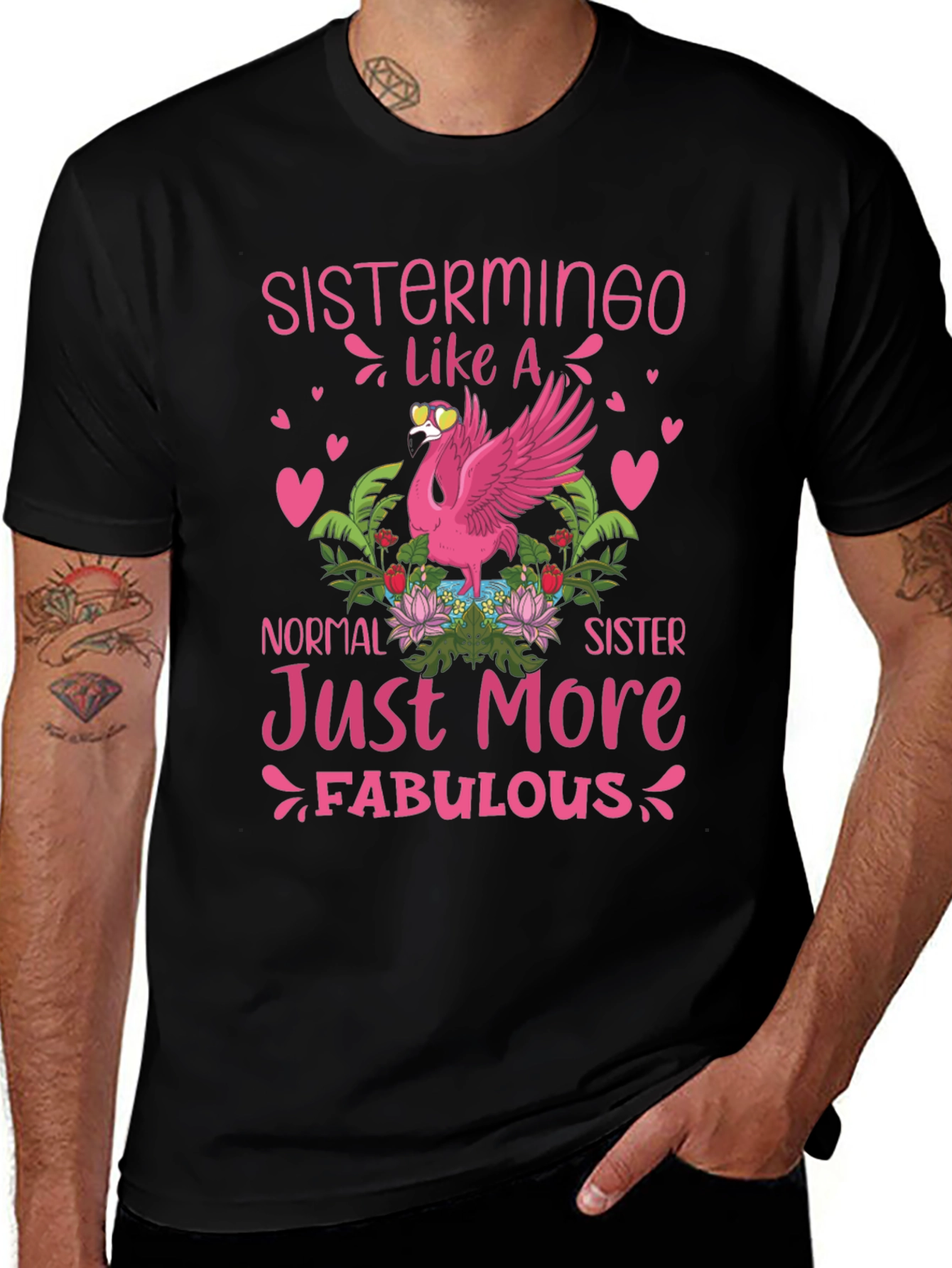 Sistermingo T-Shirt: Fabulous Flamingo Tee