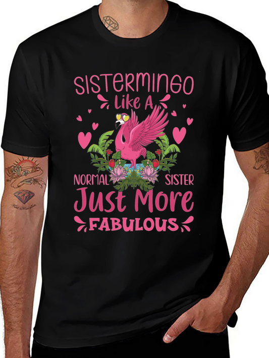 Sistermingo T-Shirt: Fabulous Flamingo Tee