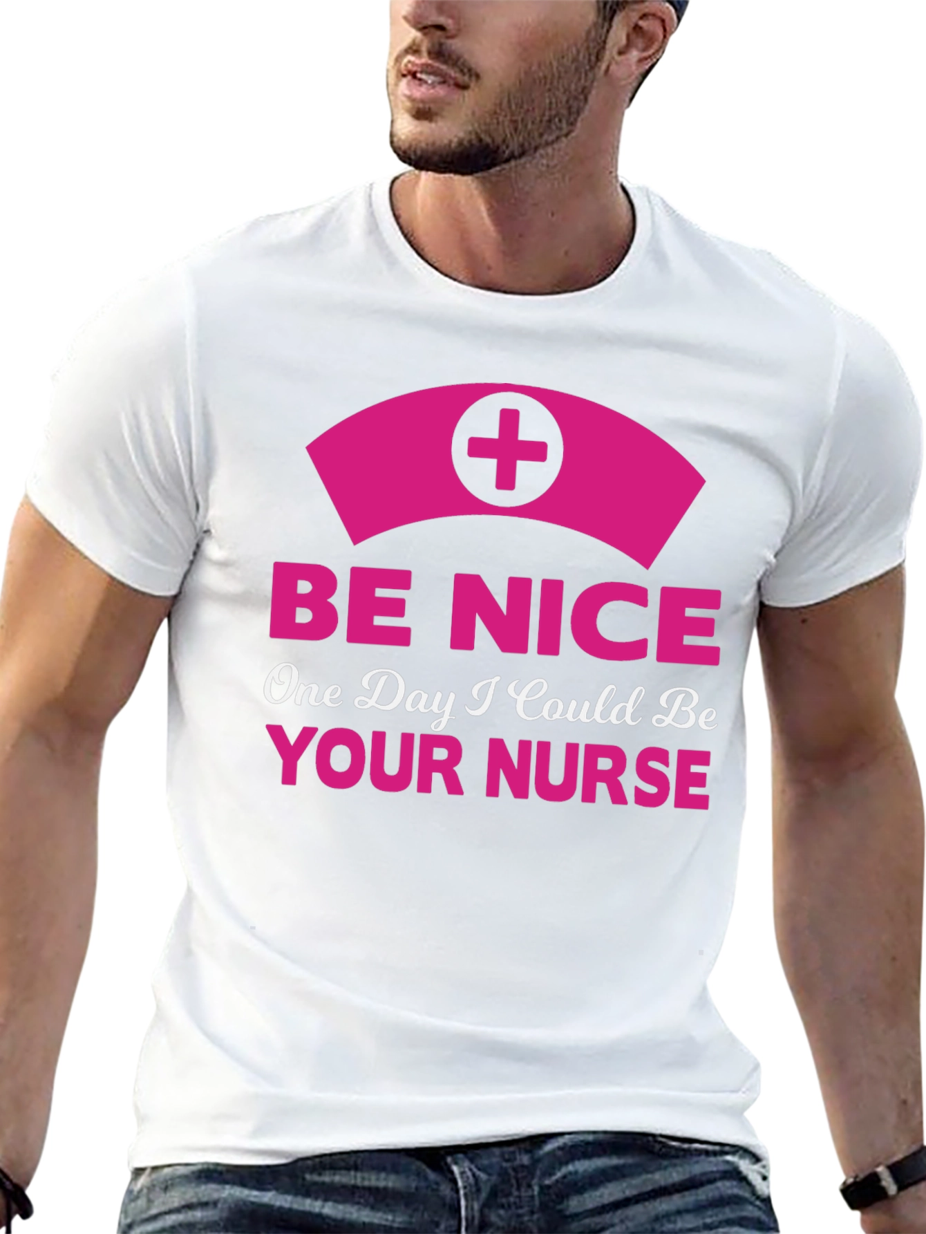 Be Nice Nurse T-Shirt - Novelty Graphic Tee