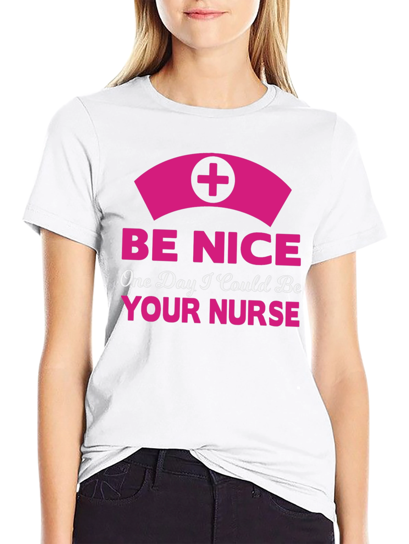 Be Nice Nurse T-Shirt - Novelty Graphic Tee