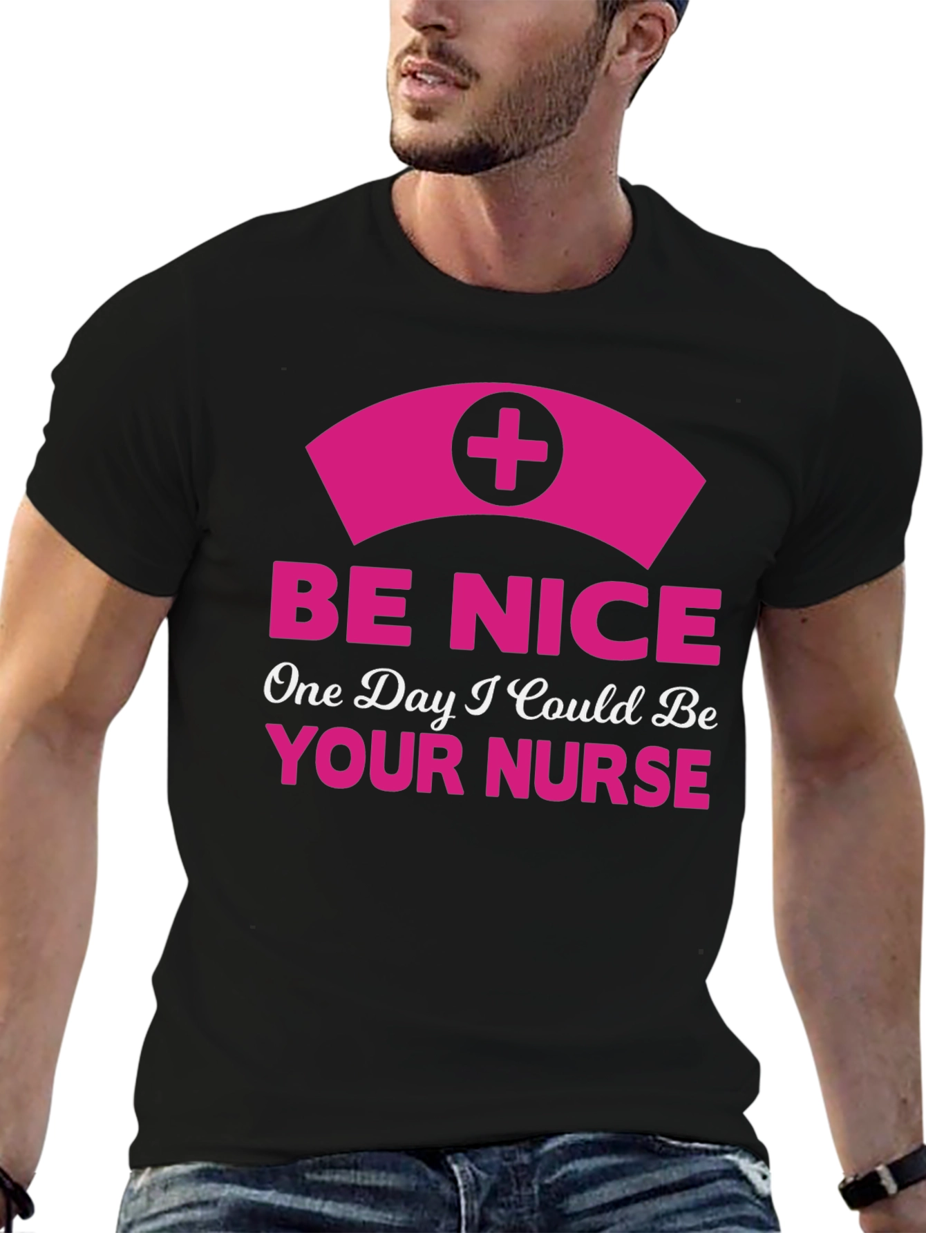 Be Nice Nurse T-Shirt - Novelty Graphic Tee