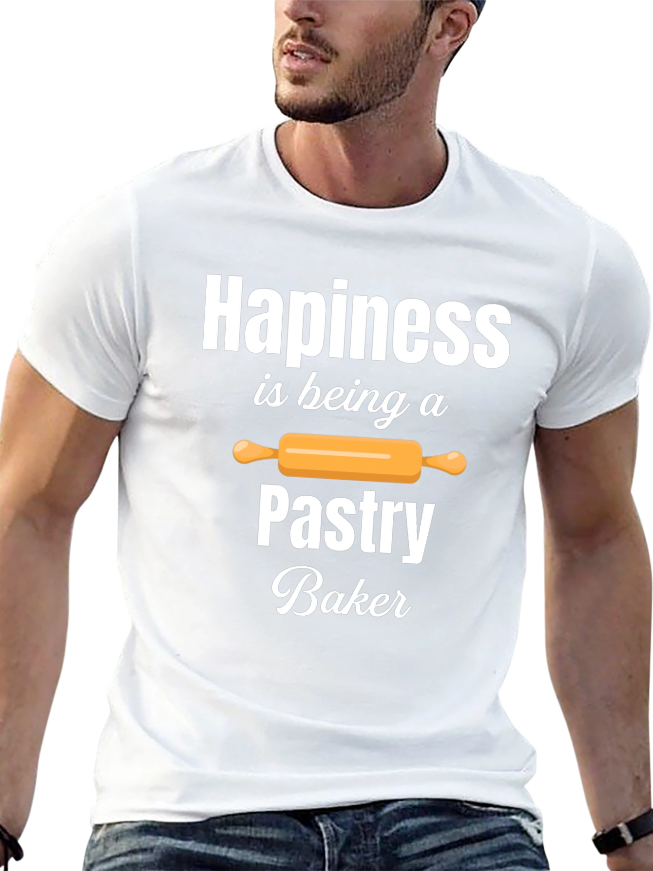Pastry Baker Happiness T-Shirt - Black