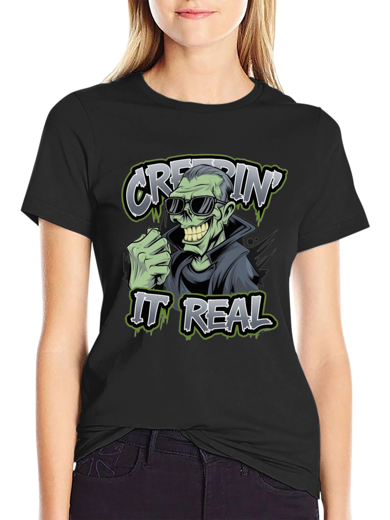 Creepin It Real Graphic Tee - Zombie Humor