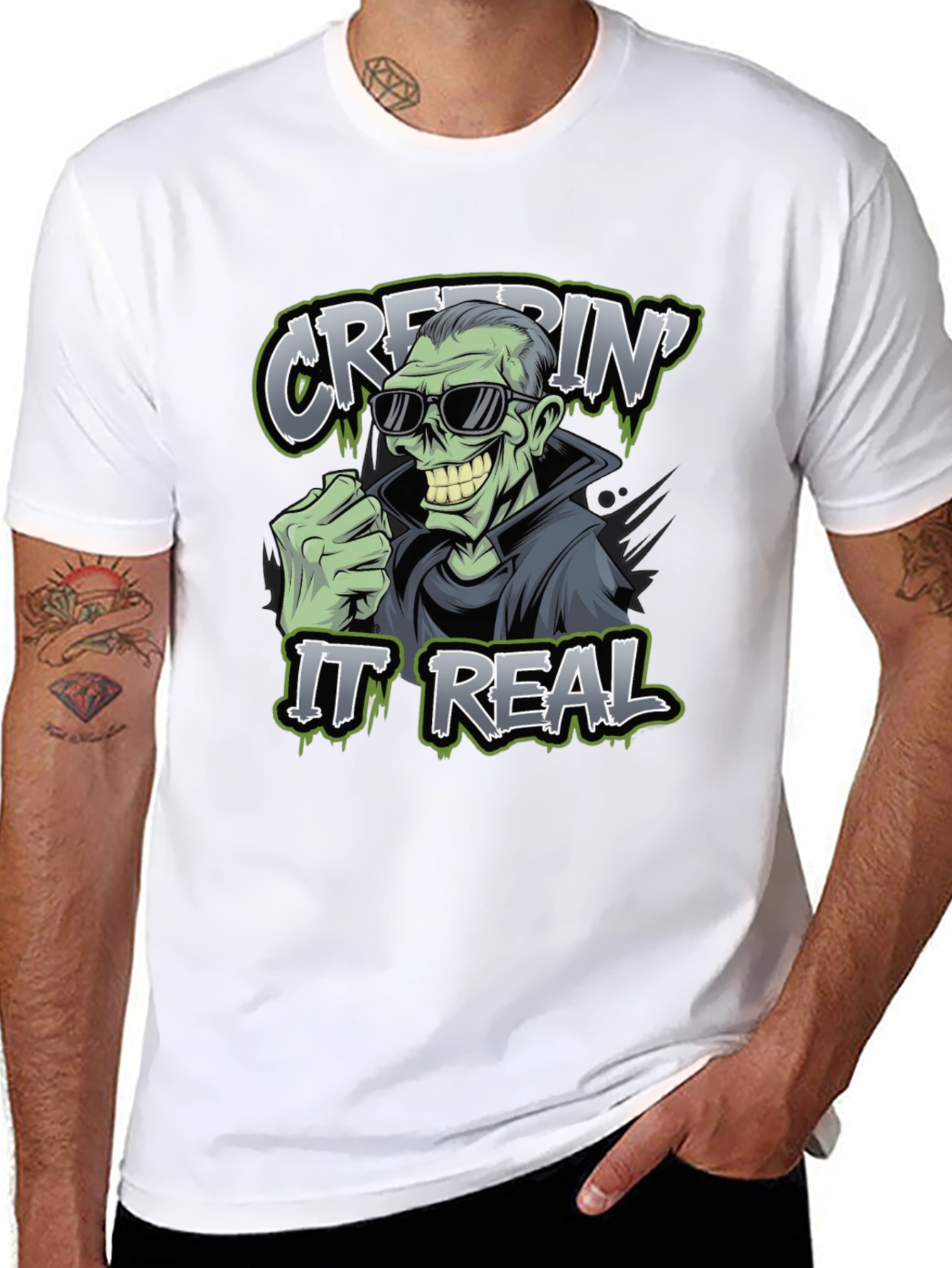 Creepin It Real Graphic Tee - Zombie Humor