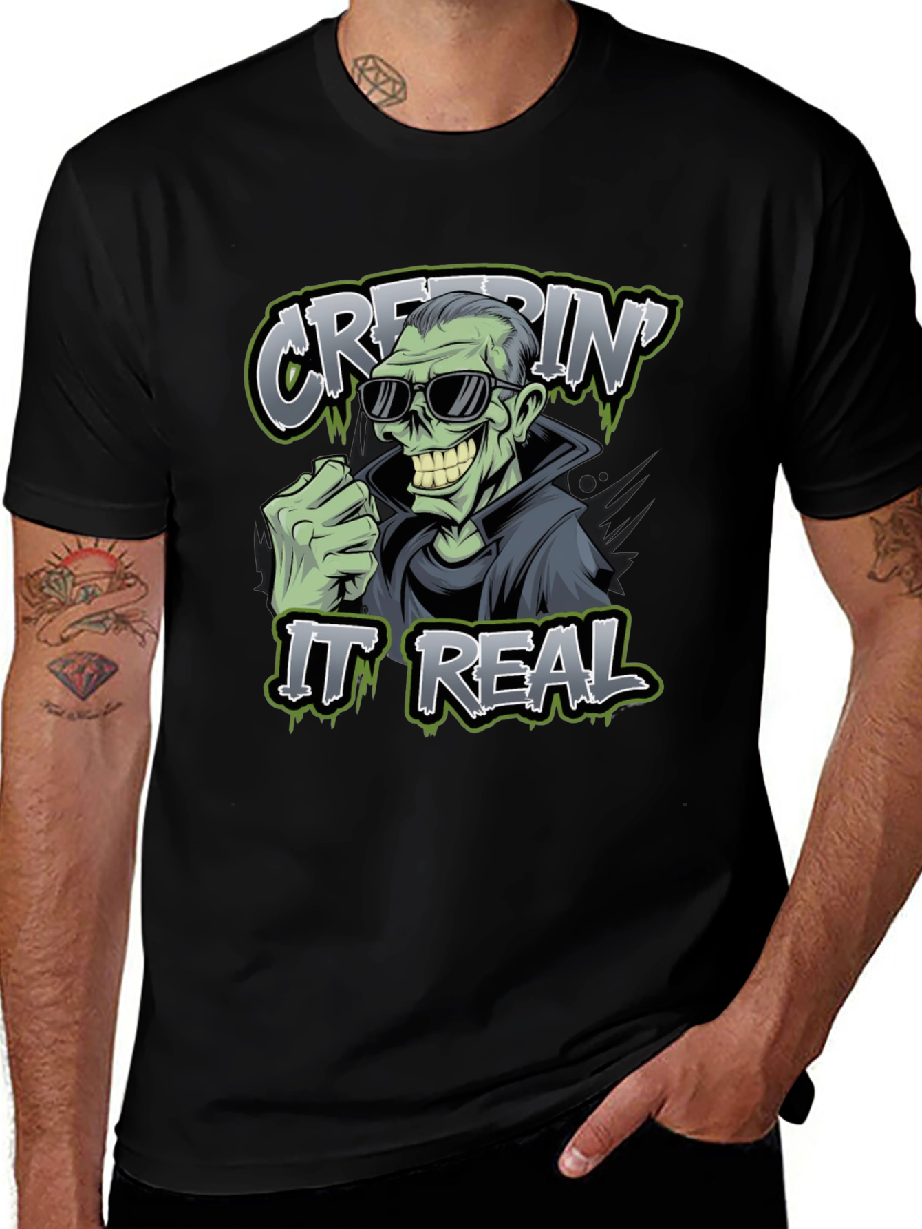 Creepin It Real Graphic Tee - Zombie Humor