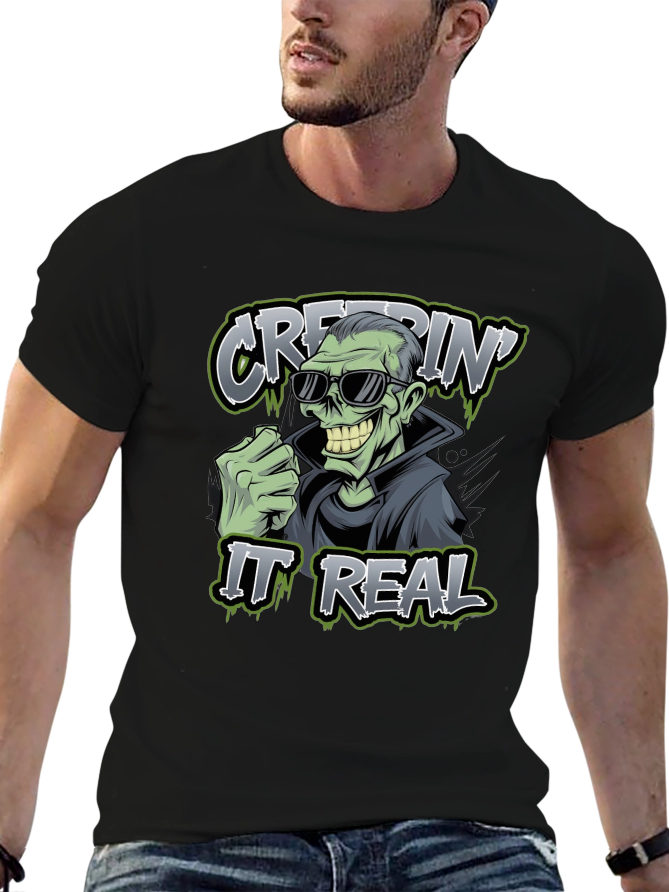Creepin It Real Graphic Tee - Zombie Humor