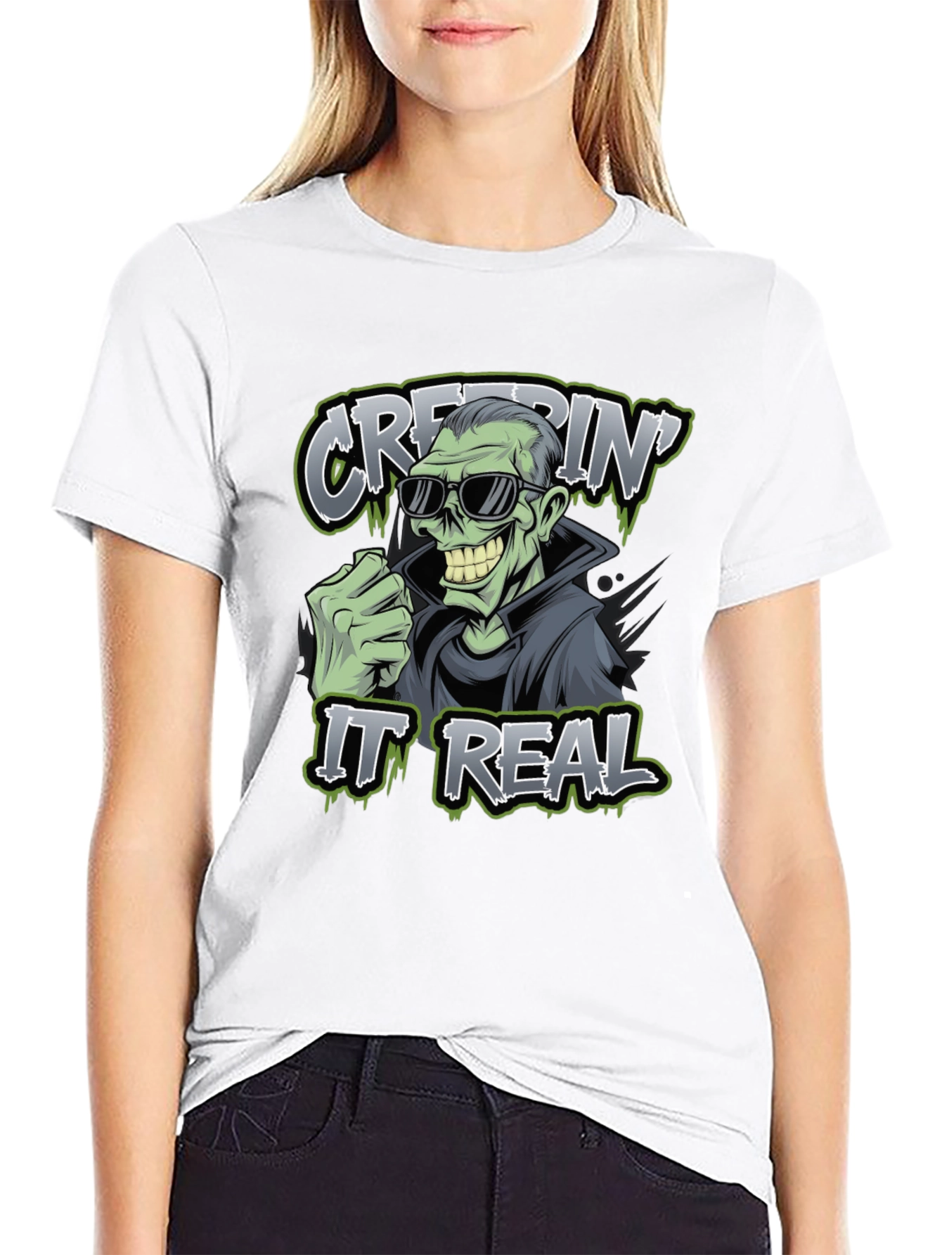Creepin It Real Graphic Tee - Zombie Humor