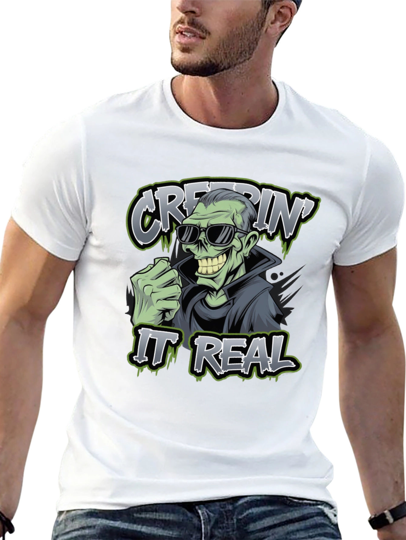 Creepin It Real Graphic Tee - Zombie Humor