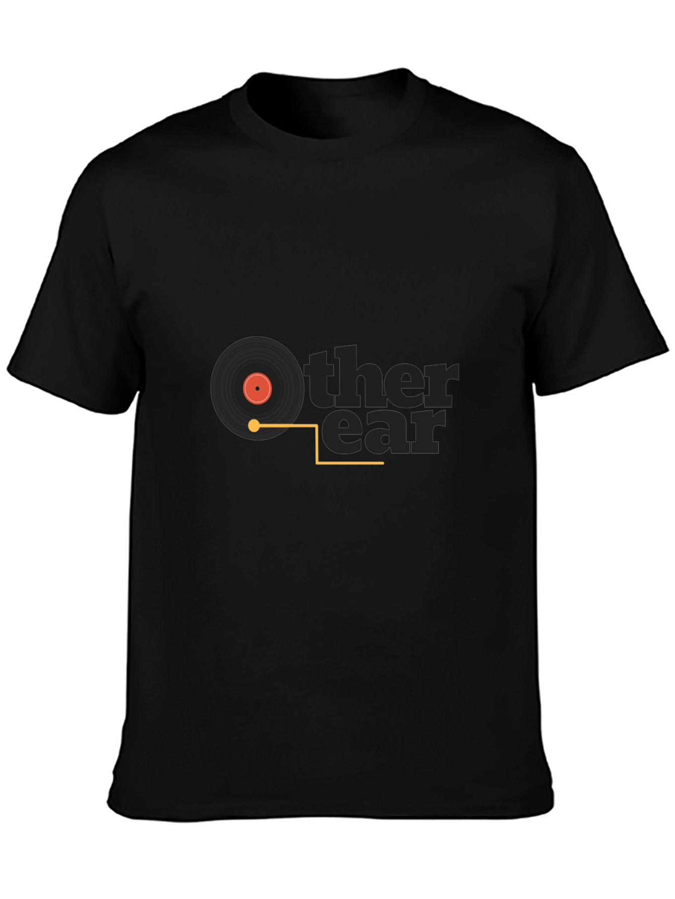Other Ear Record Player Black T-Shirt