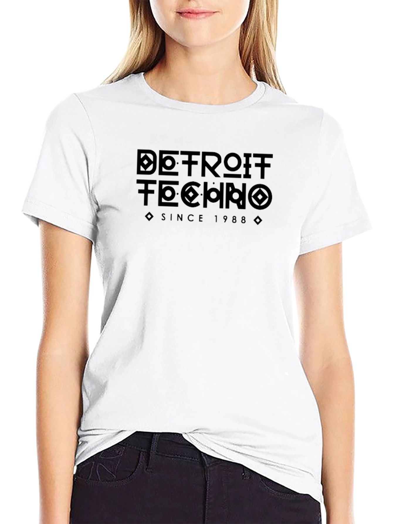 Detroit Techno Since 1988 Black Graphic T-Shirt