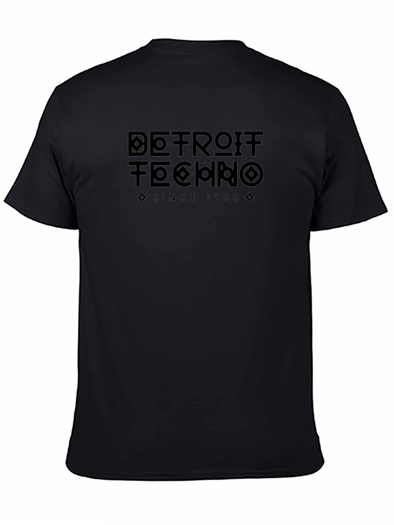 Detroit Techno Since 1988 Black Graphic T-Shirt