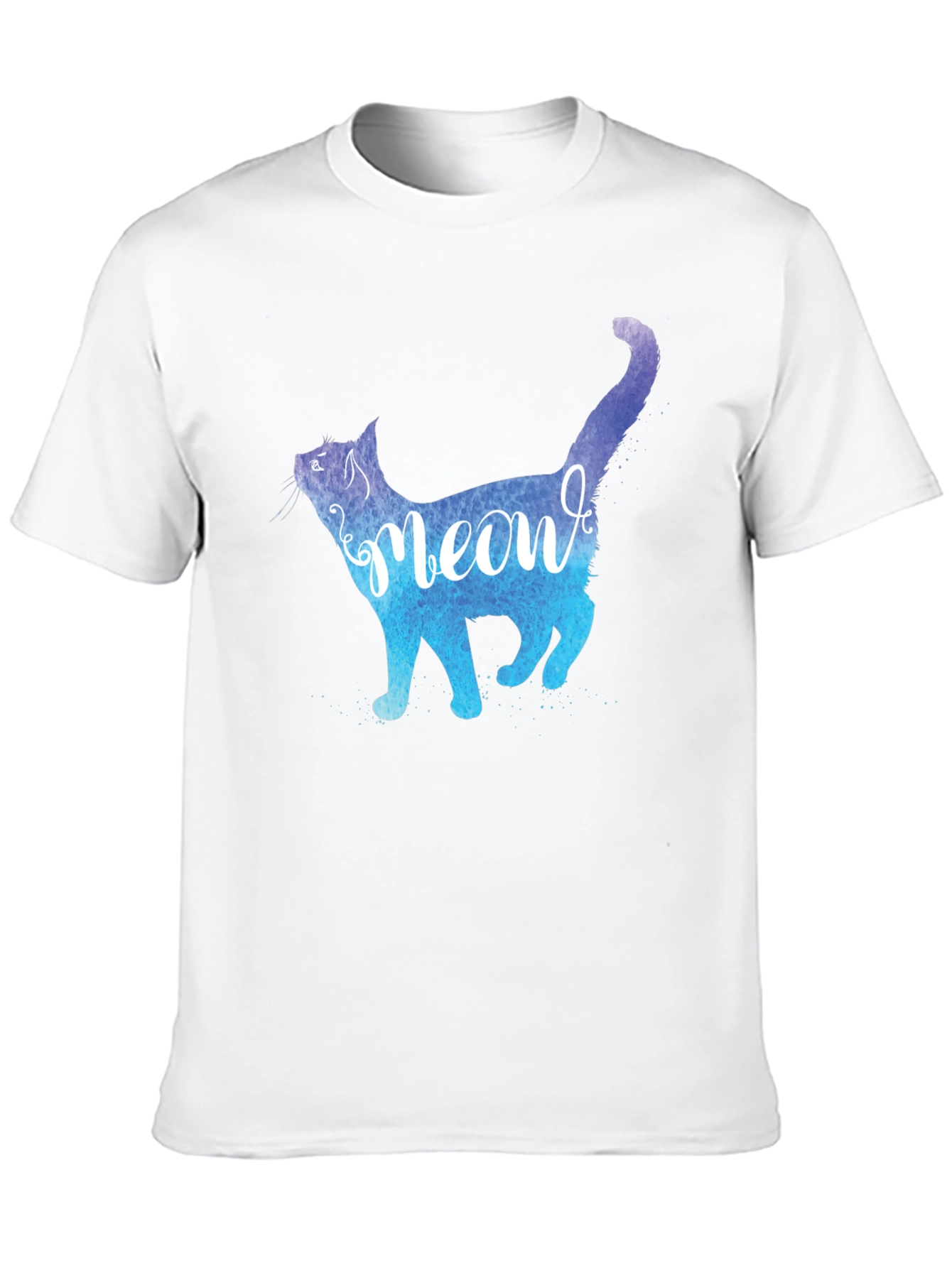 Meow Cat Graphic Tee - Stylish Mens T-Shirt
