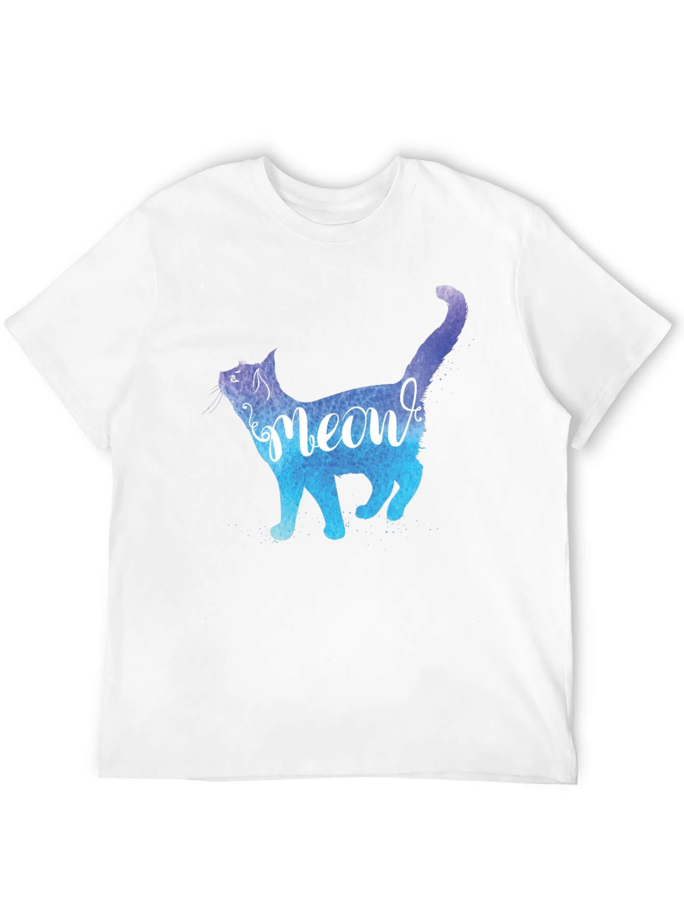 Meow Cat Graphic Tee - Stylish Mens T-Shirt