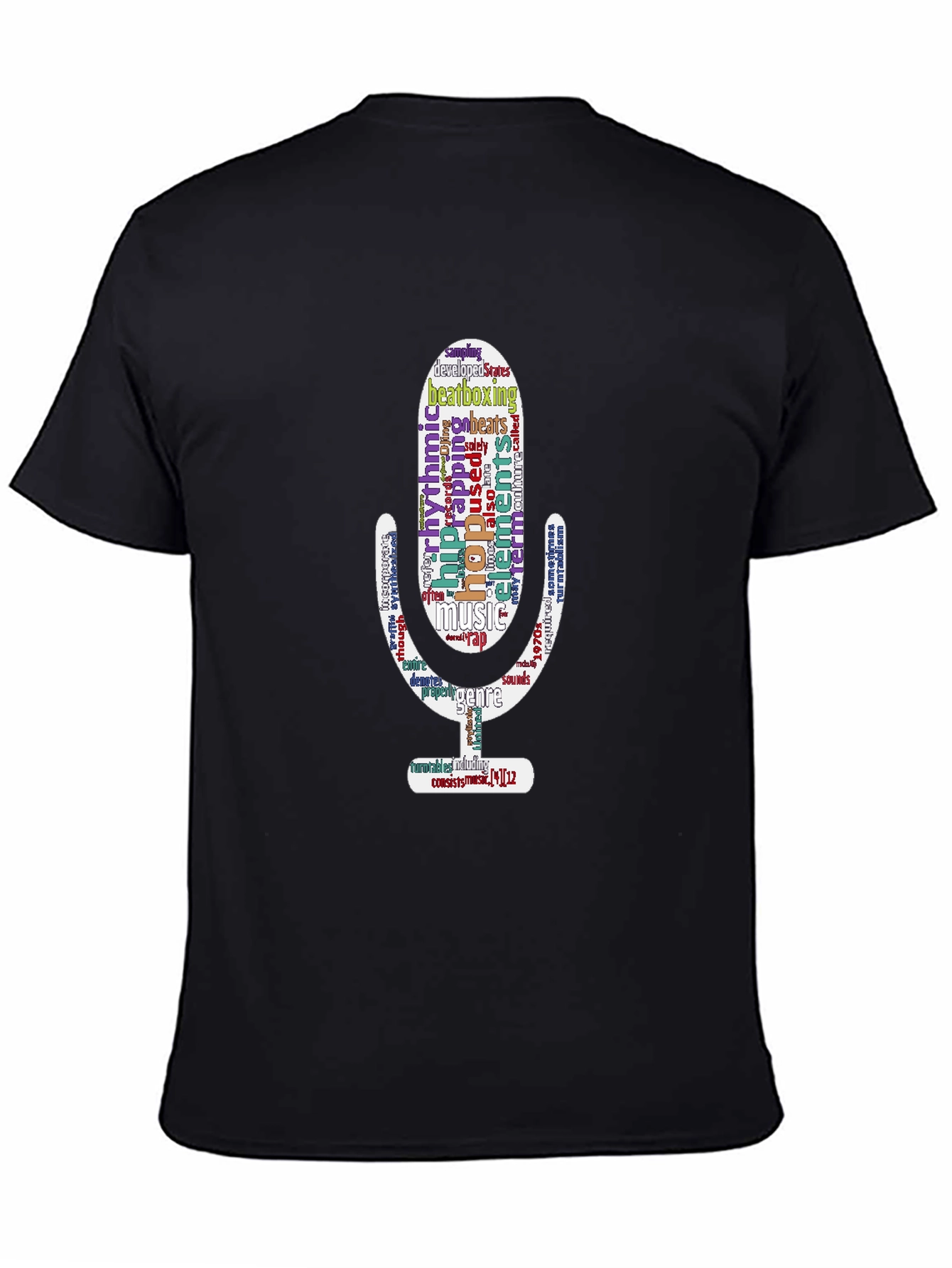 Hip Hop Word Art Microphone T-Shirt