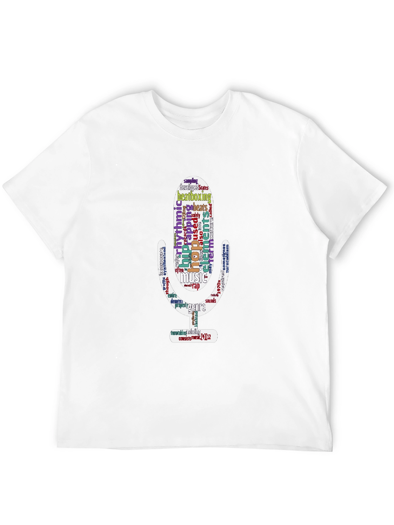 Hip Hop Word Art Microphone T-Shirt