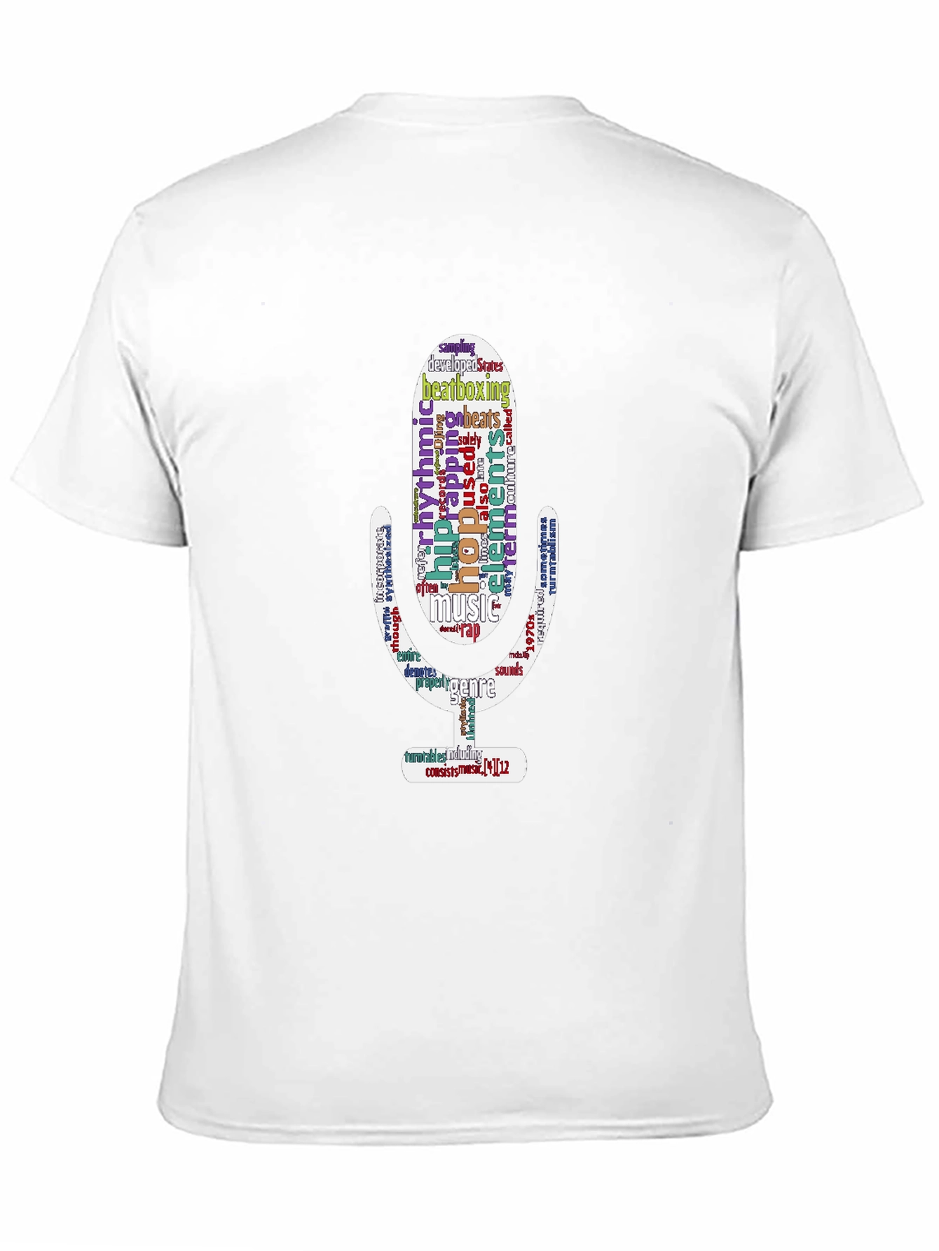 Hip Hop Word Art Microphone T-Shirt