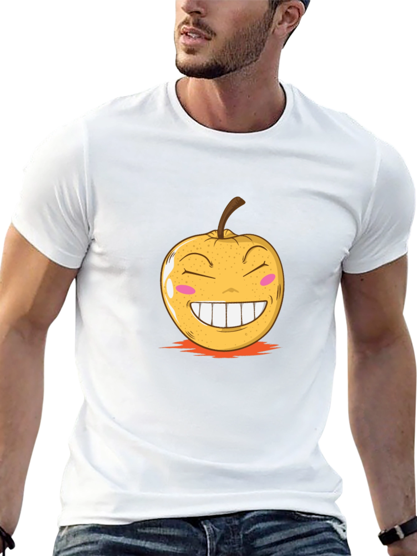 Smiling Fruit Graphic T-Shirt