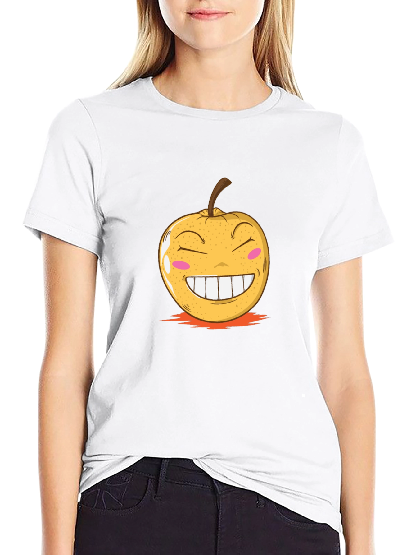 Smiling Fruit Graphic T-Shirt