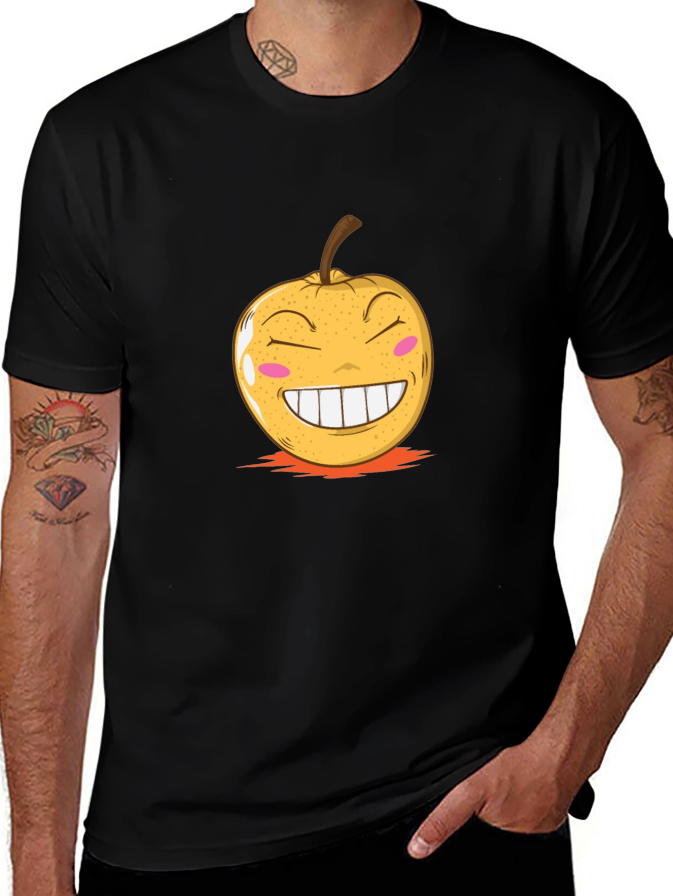 Smiling Fruit Graphic T-Shirt