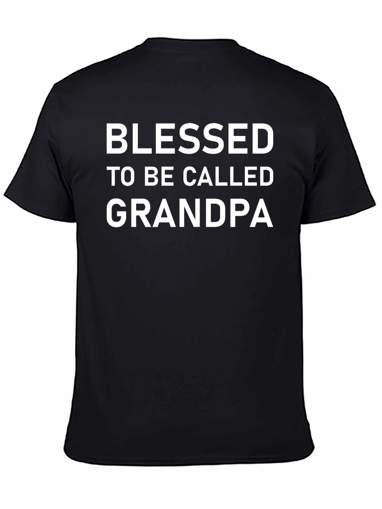 Blessed Grandpa T-Shirt - Black Cotton Tee