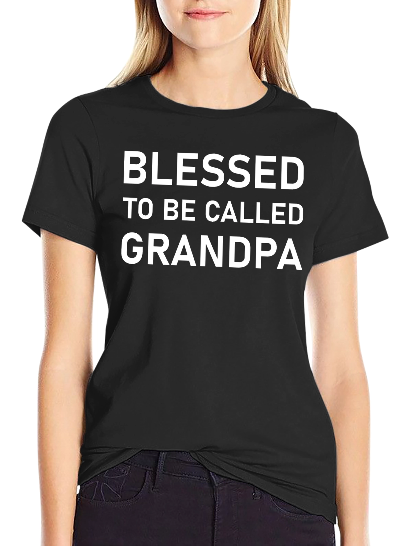 Blessed Grandpa T-Shirt - Black Cotton Tee