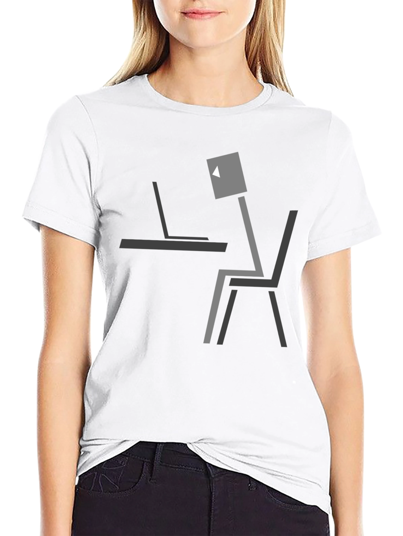 Abstract Work From Home T-Shirt