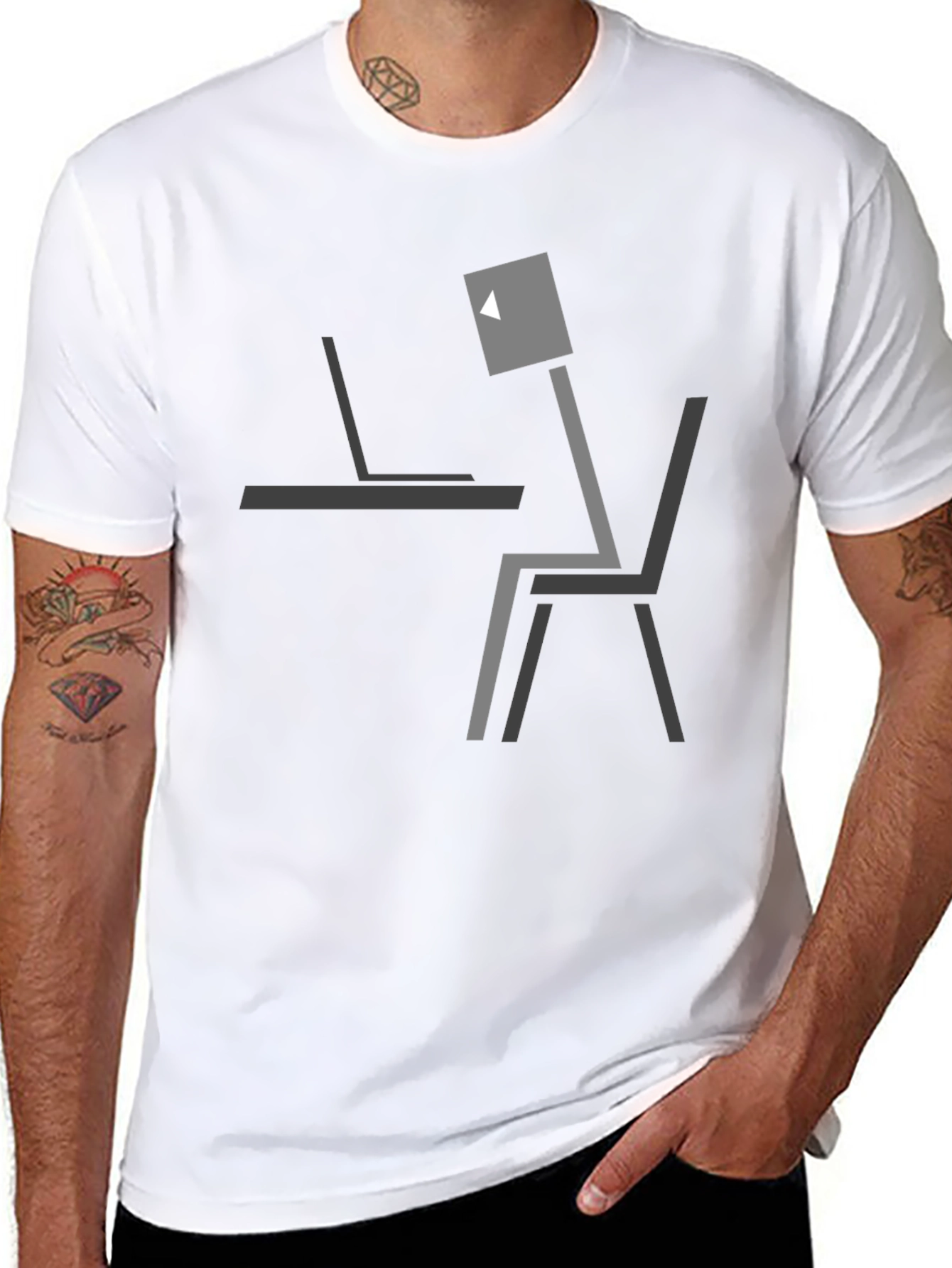 Abstract Work From Home T-Shirt