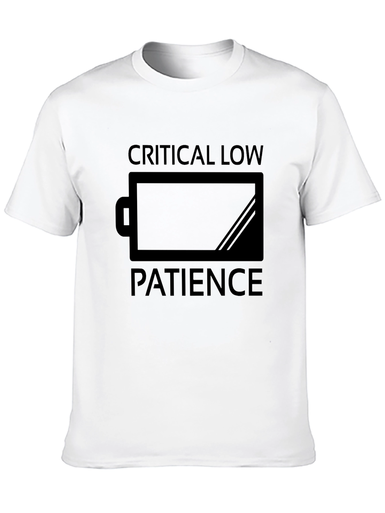 Critical Low Patience Funny Black T-Shirt